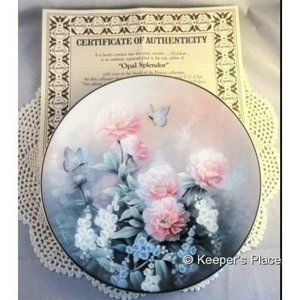 Knowles Opal Splendor Limited Edition Collectors Plate By Tan Chun Chiu Mint COA